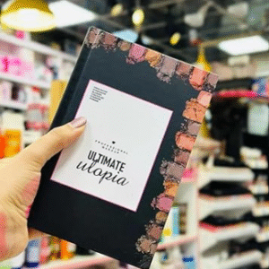 NYLI Professional Multipurpose 4-Pages Makeup Book: 6 Highlighters, 6 Blushers, 28 Eyeshadows, Concealer & Eyebrow Powder - Multicolor Palette